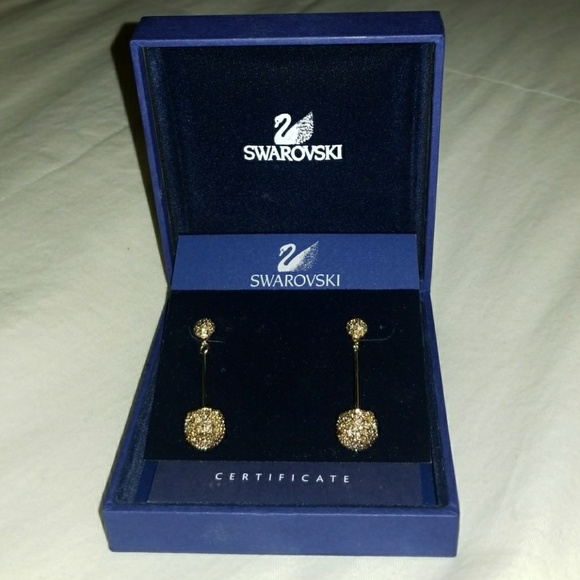 Swarovski Jewelry - NIB Swarovski Crystal Ball Drop Earrings